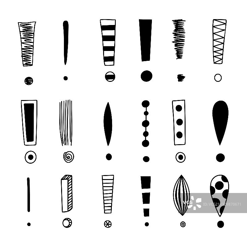 感叹号涂鸦大集合图片素材