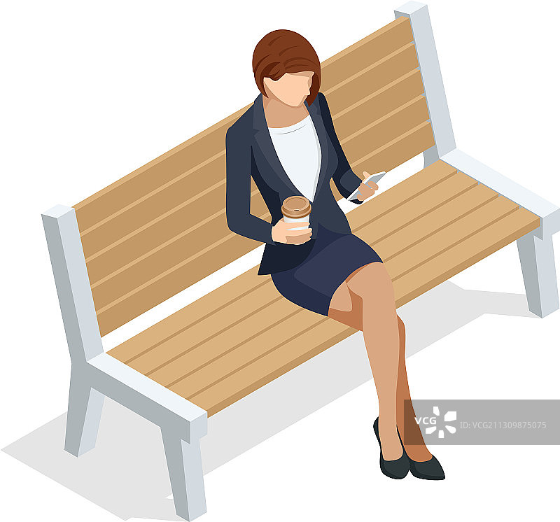 29404065年轻女人坐在长凳上图片素材