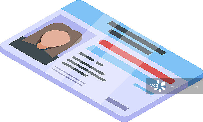 银行柜员身份证等距图标图片素材