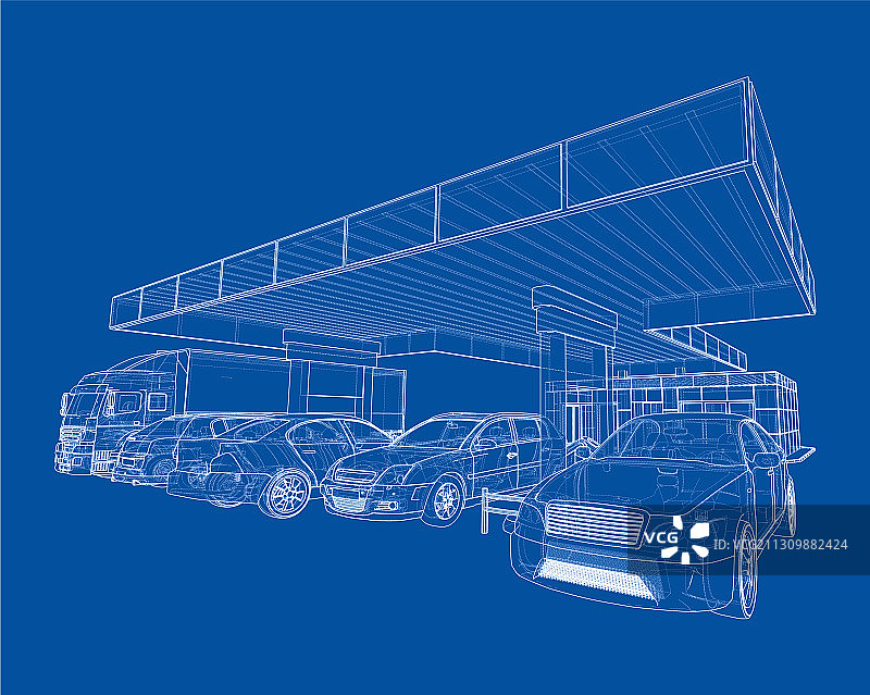 电动汽车充电站图片素材
