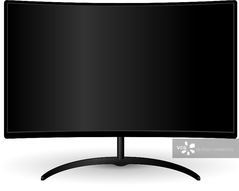 现代超宽曲面4K显示器图片素材
