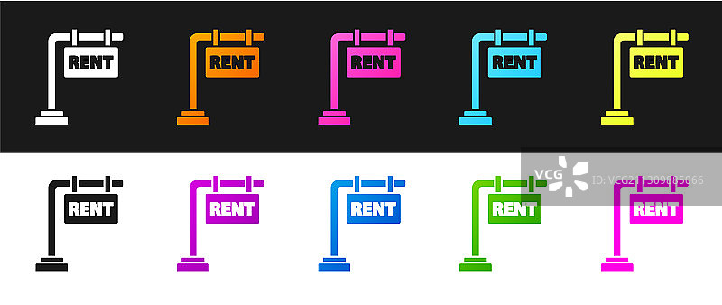 出租图标告示牌图片素材