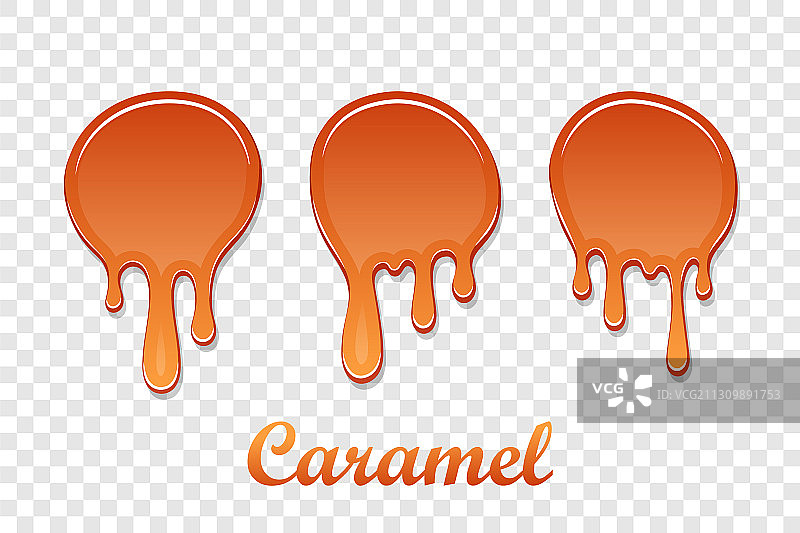 3D焦糖滴落逼真融化效果图片素材
