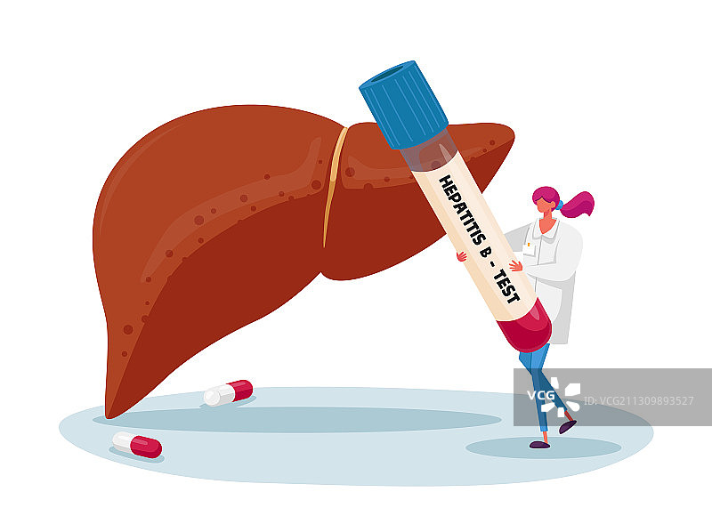 乙肝血液检测，女护士或医生图片素材