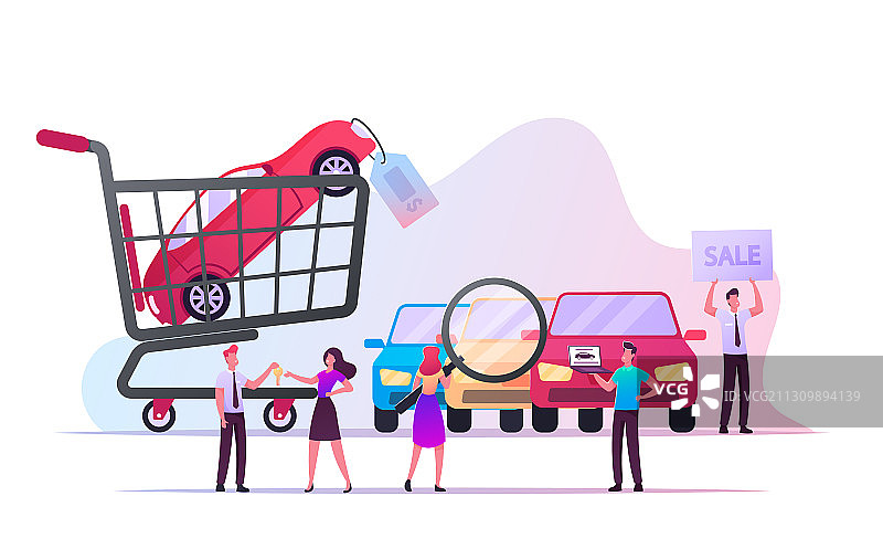 汽车市场选购车辆图片素材