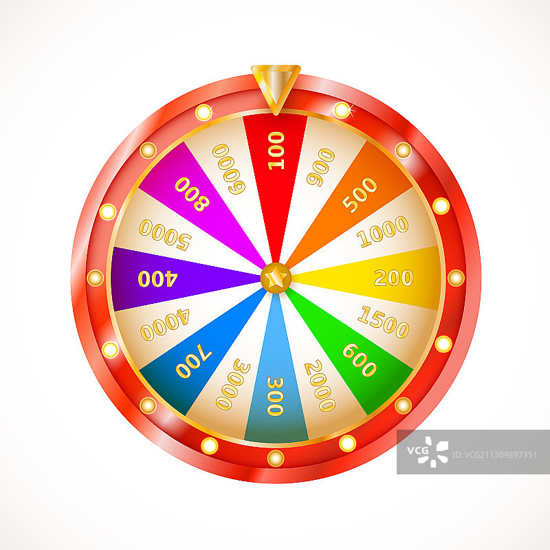 彩色幸运转盘图片素材