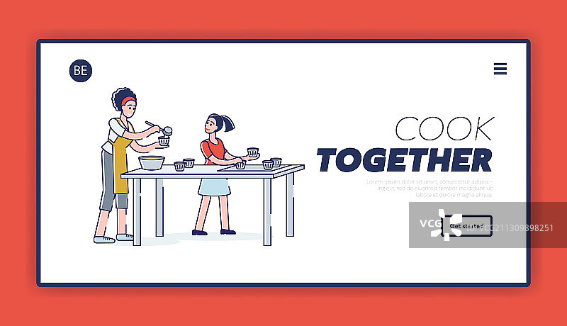 网站登录页面：母女图片素材