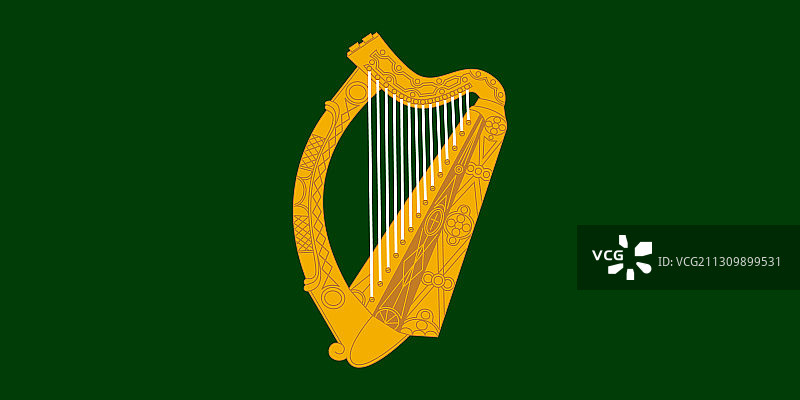 爱尔兰共和国伦斯特省旗帜图片素材