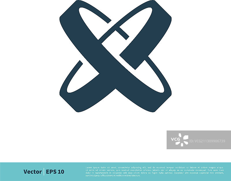 X字母环形图标logo模板设计(EPS 10)图片素材