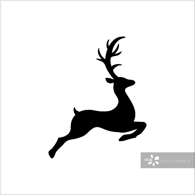 白色背景上的麋鹿模具模板标志图片素材