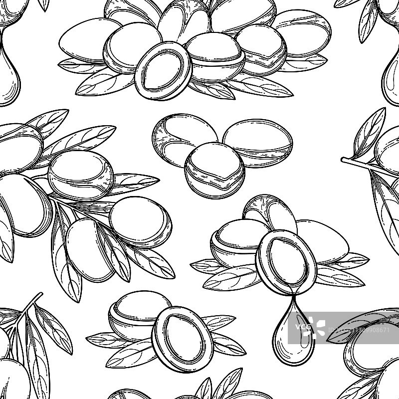 图形阿甘植物无缝图案图片素材