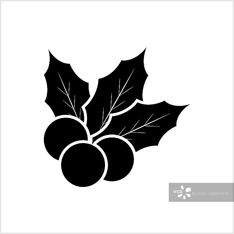 白色背景上的黑色圣诞节模具图片素材