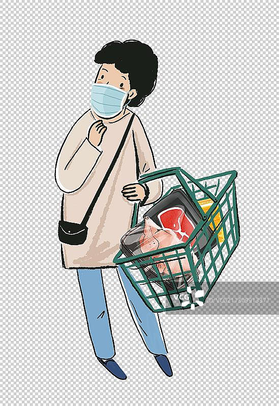 购物的中年妇女图片素材