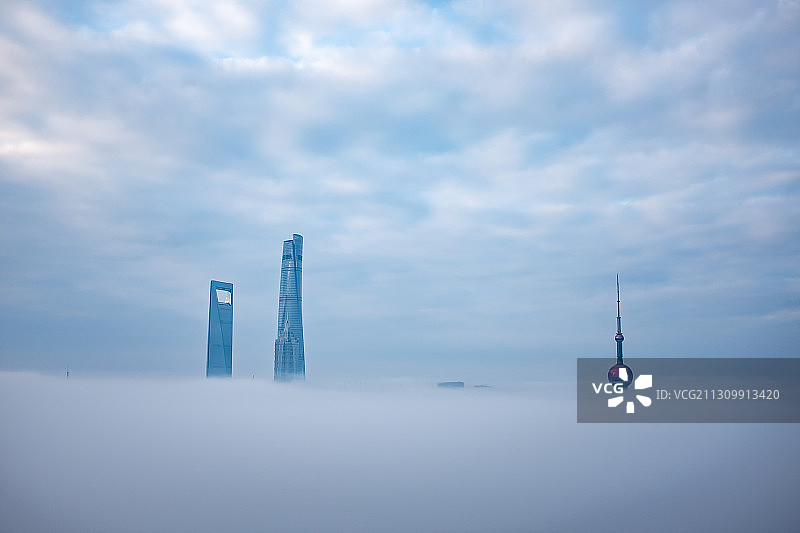 上海平流雾图片素材