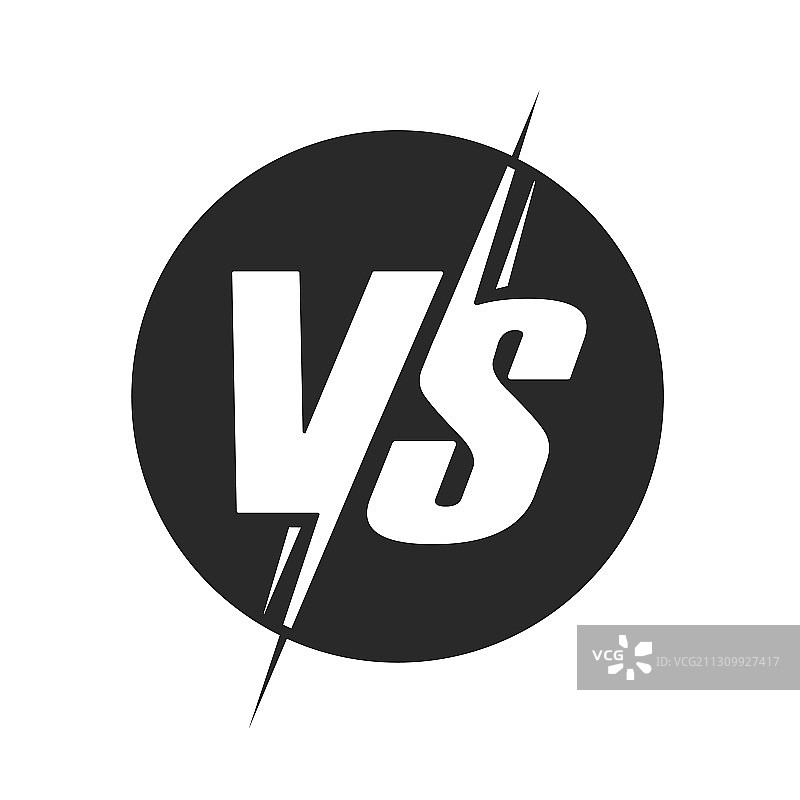 用于战斗或格斗游戏的VS或Versus标志图片素材