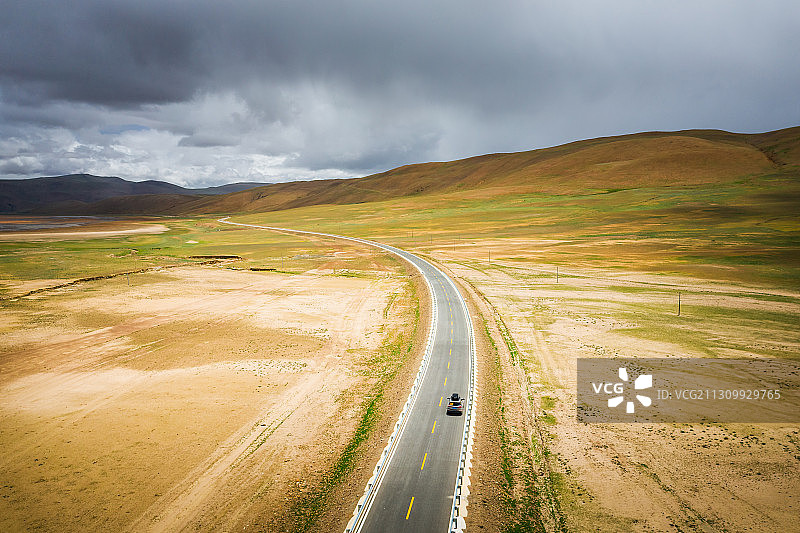 中国西藏山南市措美县哲古草原自驾旅行自然风光图片素材