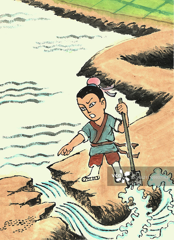 插画：千里之堤毁于蚁穴图片素材