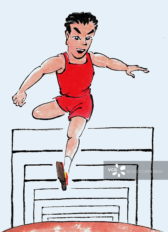 插画：跨栏图片素材