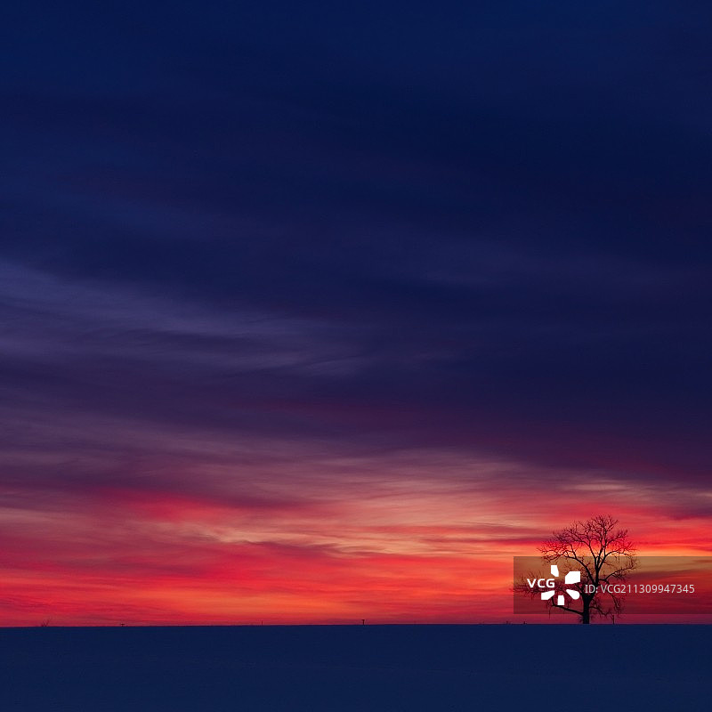 美国爱荷华州日落壮丽天空图片素材