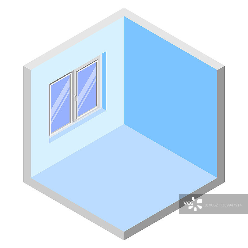 带窗户的空房间图片素材