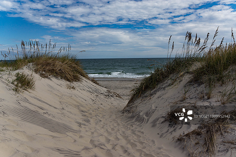 美国北卡罗来纳州纳格斯海德海滩风光图片素材