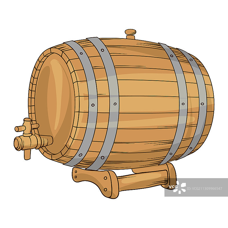 用于葡萄酒或啤酒的木桶图片素材