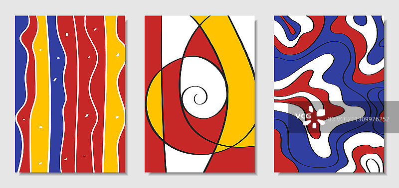 包豪斯风格封面设计模板图片素材