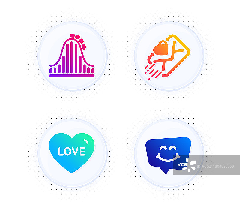 过山车爱情情书图标合集图片素材