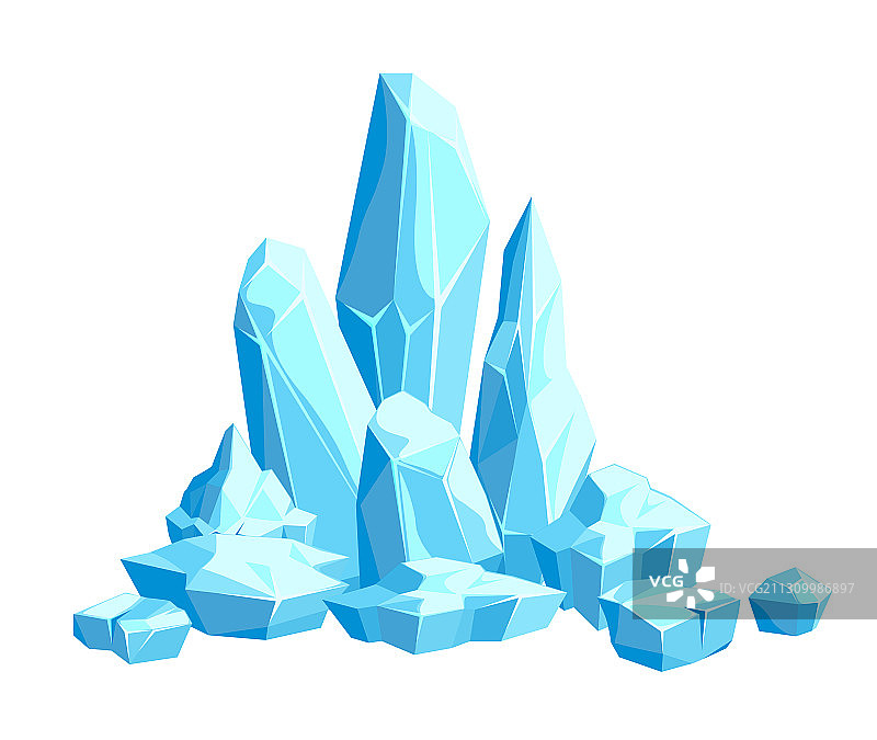 用于设计的冰块和冰晶图片素材