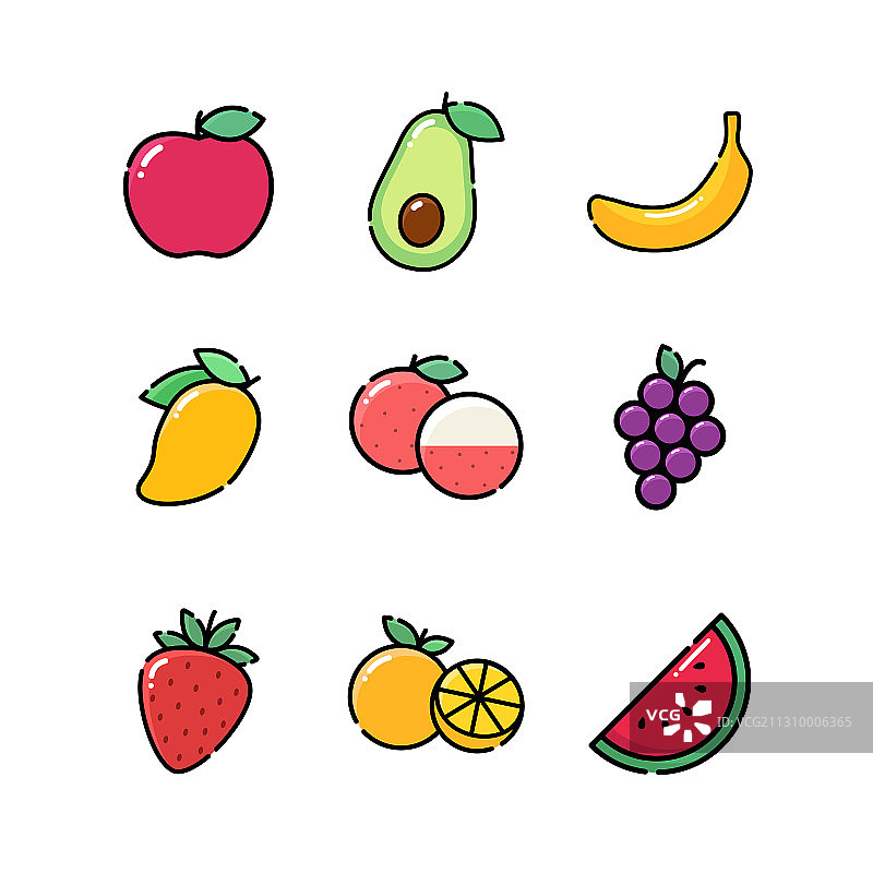 水果图标集图片素材