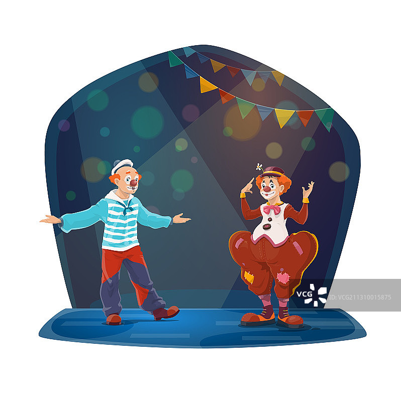 大顶马戏团小丑卡通人物图片素材