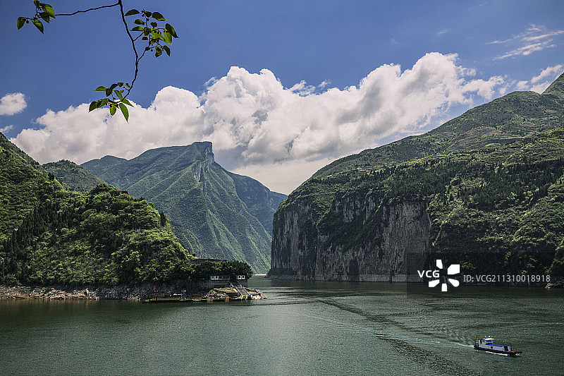 长江夔门图片素材