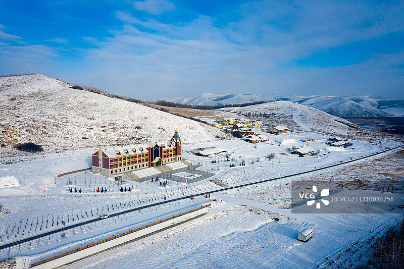 呼伦贝尔凤凰山庄冰雪世界图片素材