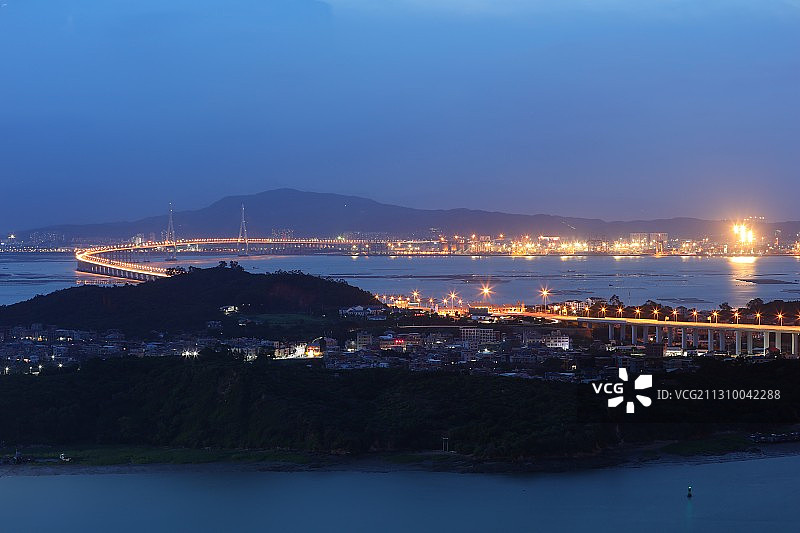 厦漳大桥夜色图片素材