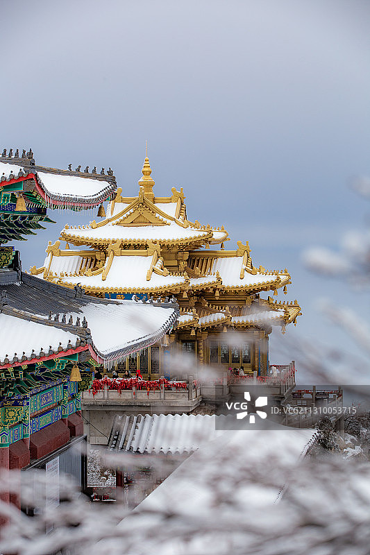 老君山金殿雪景图片素材