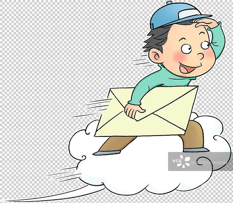 快递员元素插画图片素材