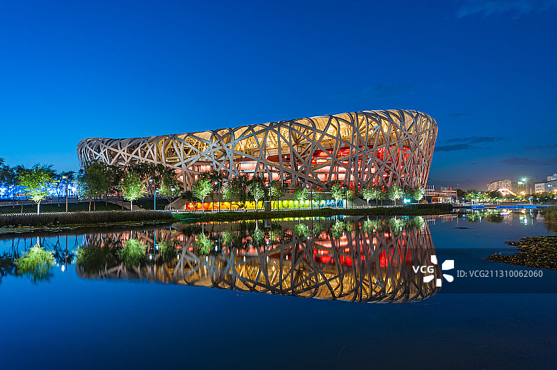 鸟巢夜景图片素材