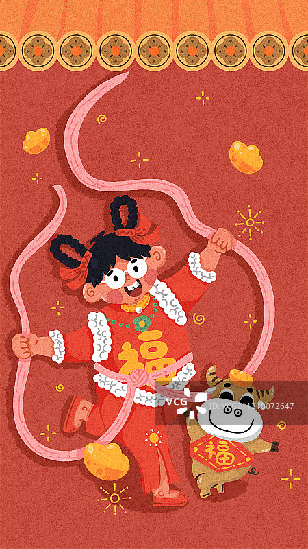 “牛”秧歌图片素材