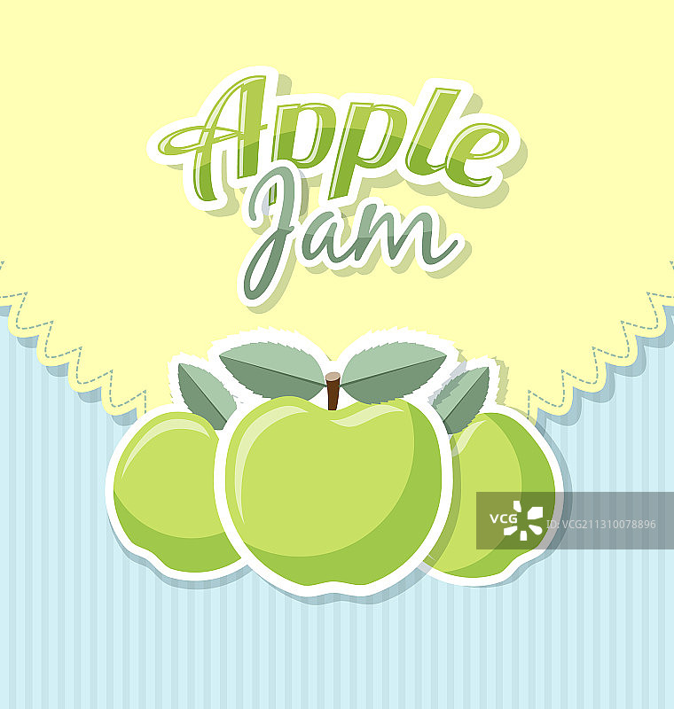 复古苹果酱标签图片素材