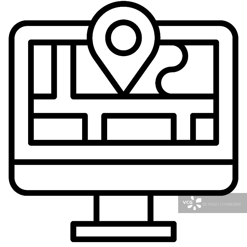 地图和定位远程办公图标图片素材