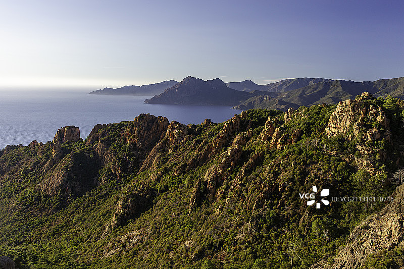 法国皮亚纳晴空海山风光图片素材