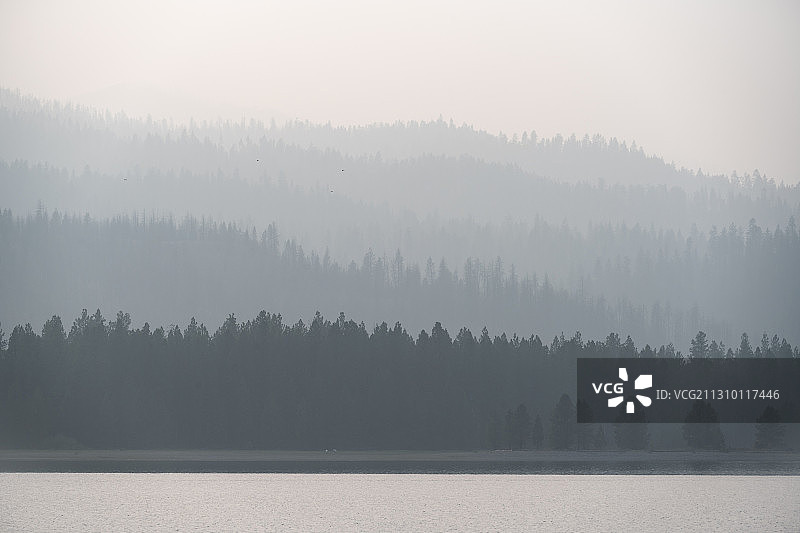 富兰克林·罗斯福湖的壮丽景色，华盛顿州，美国图片素材