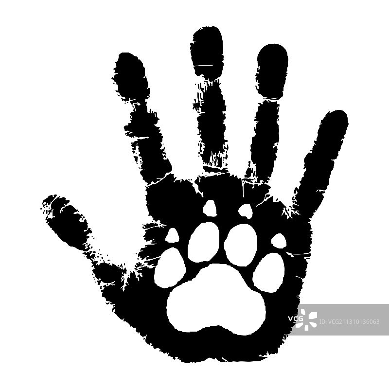 手掌上的爪子图片素材