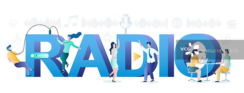 在线收音机排版banner模板图片素材