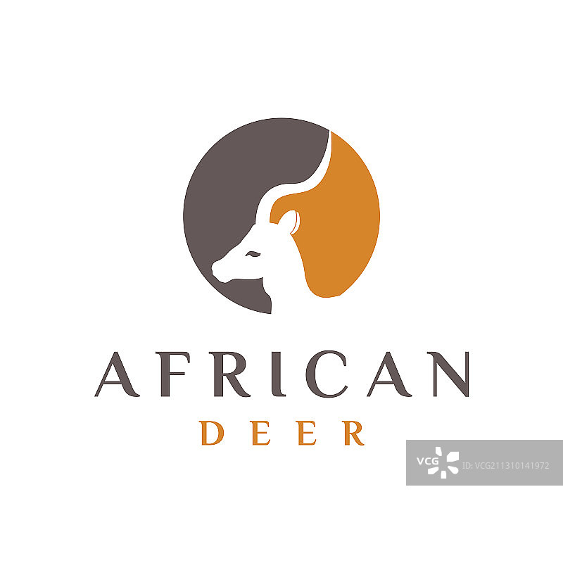 非洲鹿标志设计图片素材