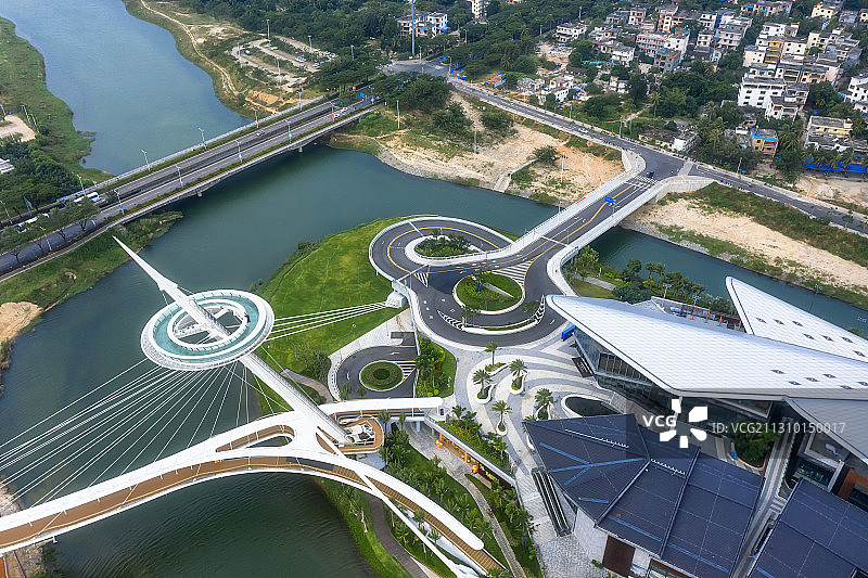 海南省三亚市海棠湾全球免税店航拍全景图图片素材