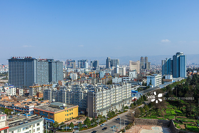 云南省曲靖市城市风光图片素材