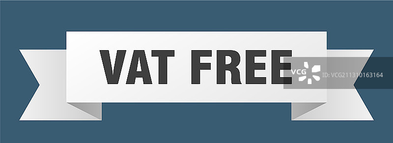 免增值税丝带标志图片素材