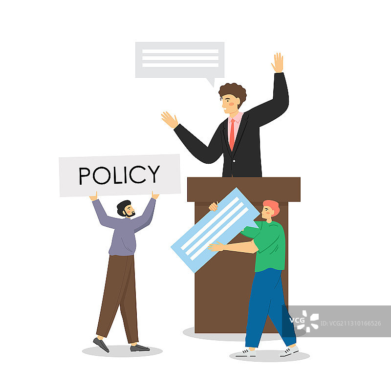 扁平风格的政策演讲设计图片素材
