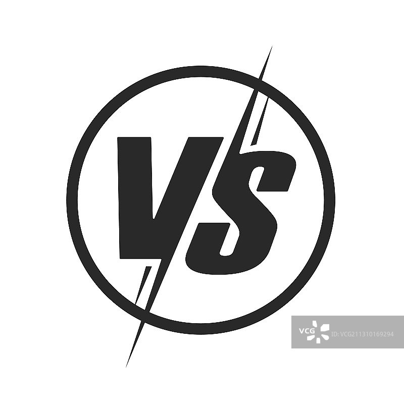 用于战斗或格斗游戏的VS标志图标图片素材